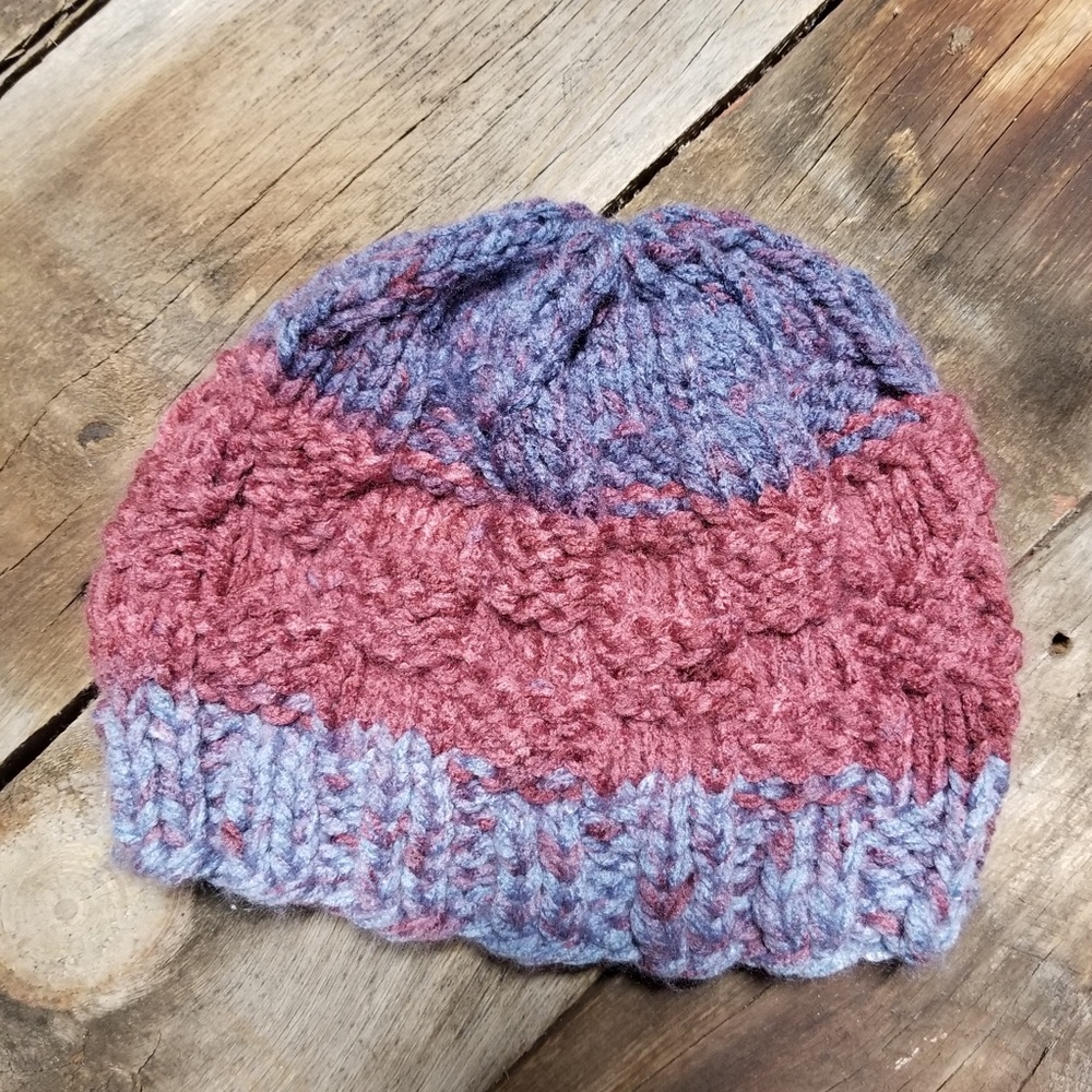 Handmade knitted stocking hat and scarf - Picture 3 of 6
